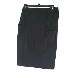 MUNYA5ADD BCX Juniors Black Panel Ruched Pencil Skirt SIze 7